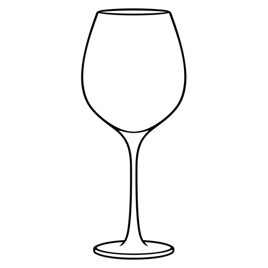 Elegant black and white wine glass design for crafts