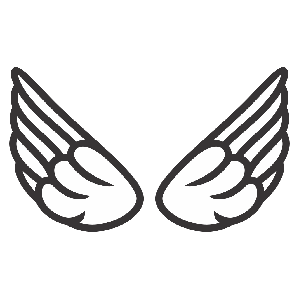 Elegant wing design for creative cutting projects