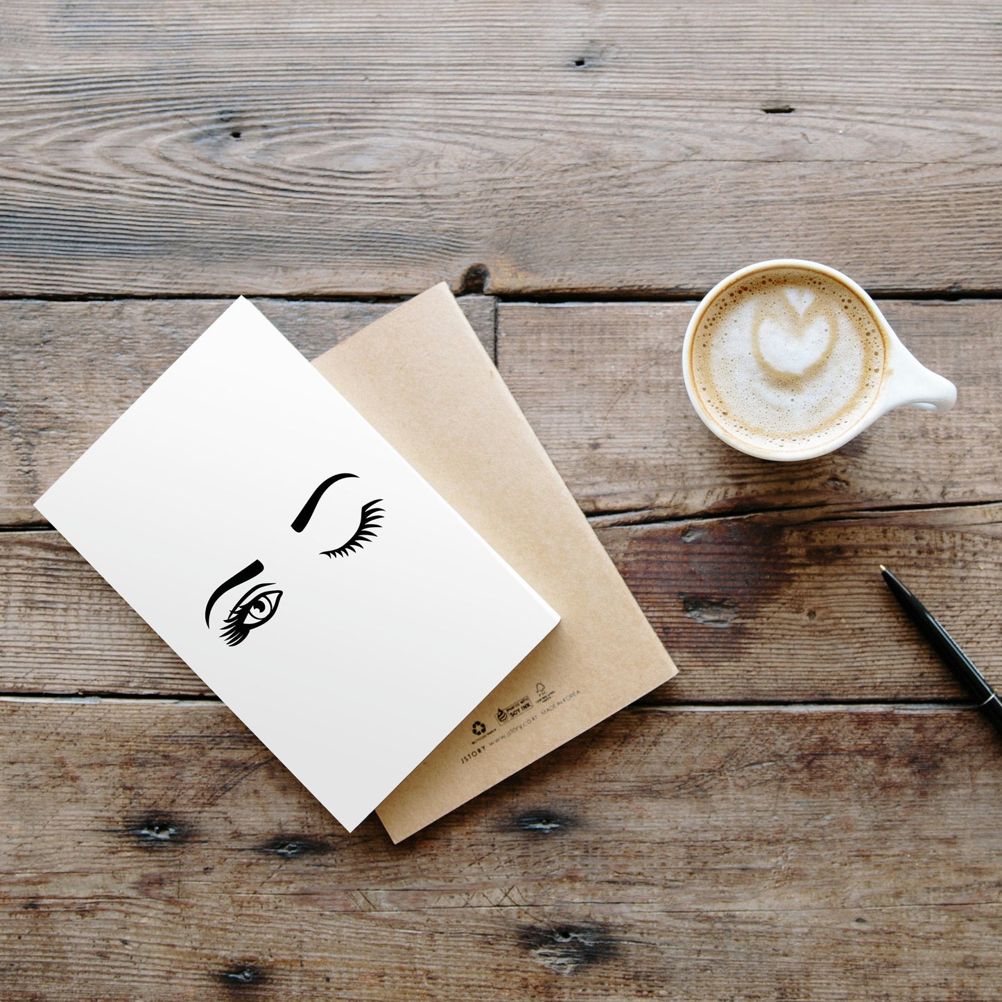 Elegant woman's eyelashes and eyebrow design for crafting