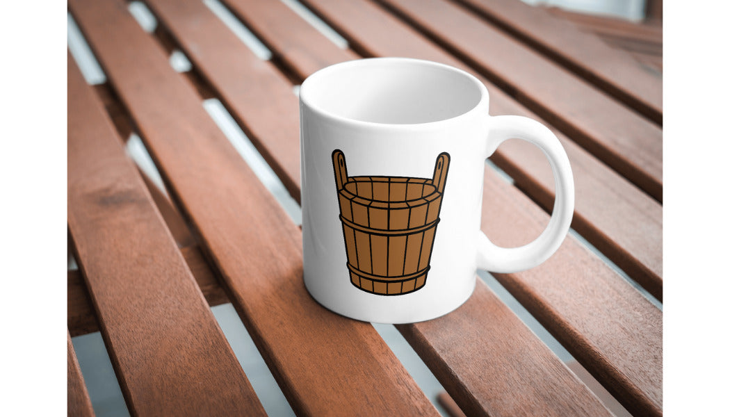 Rustic wooden bucket design for crafting projects