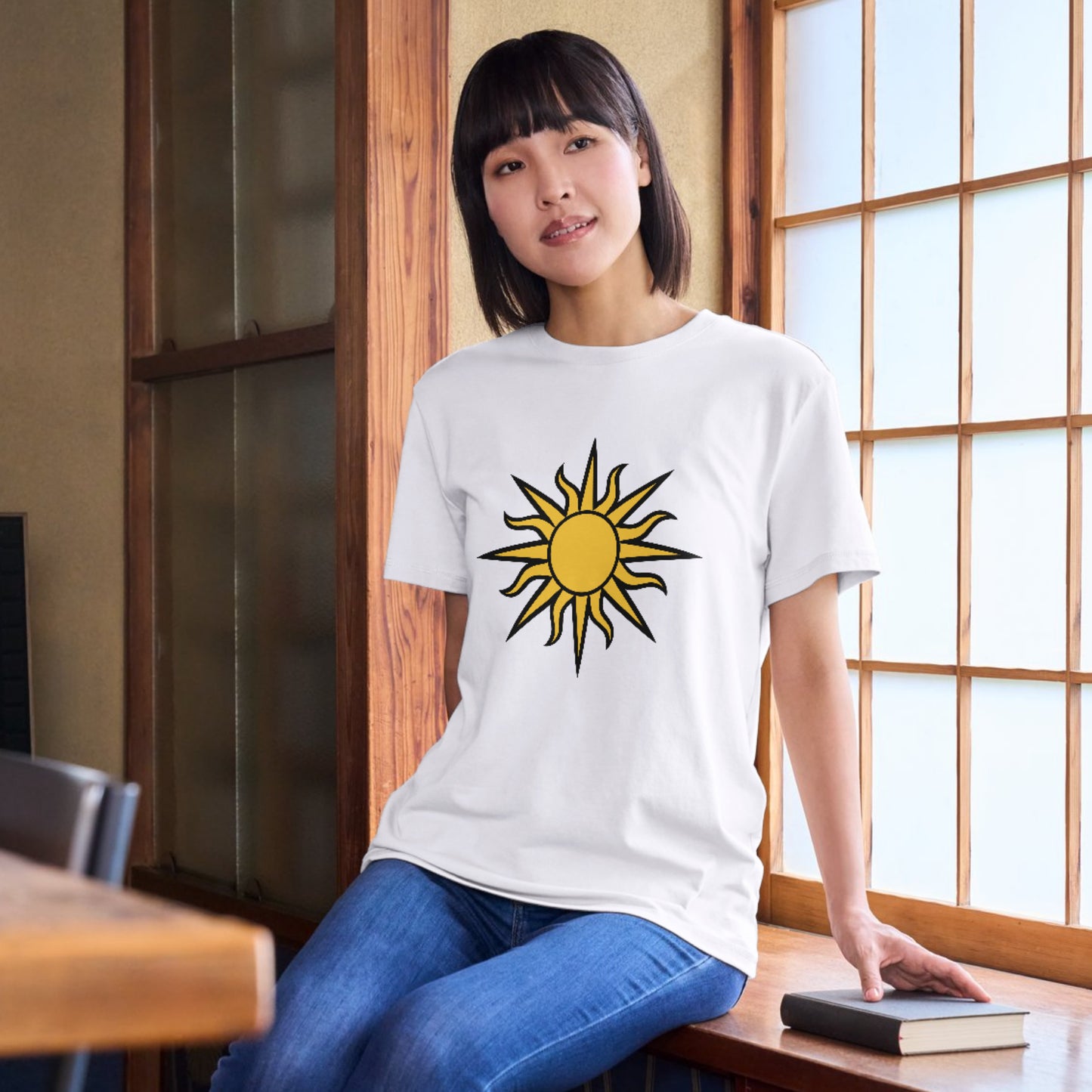 Bright and cheerful yellow sun vector design for crafting