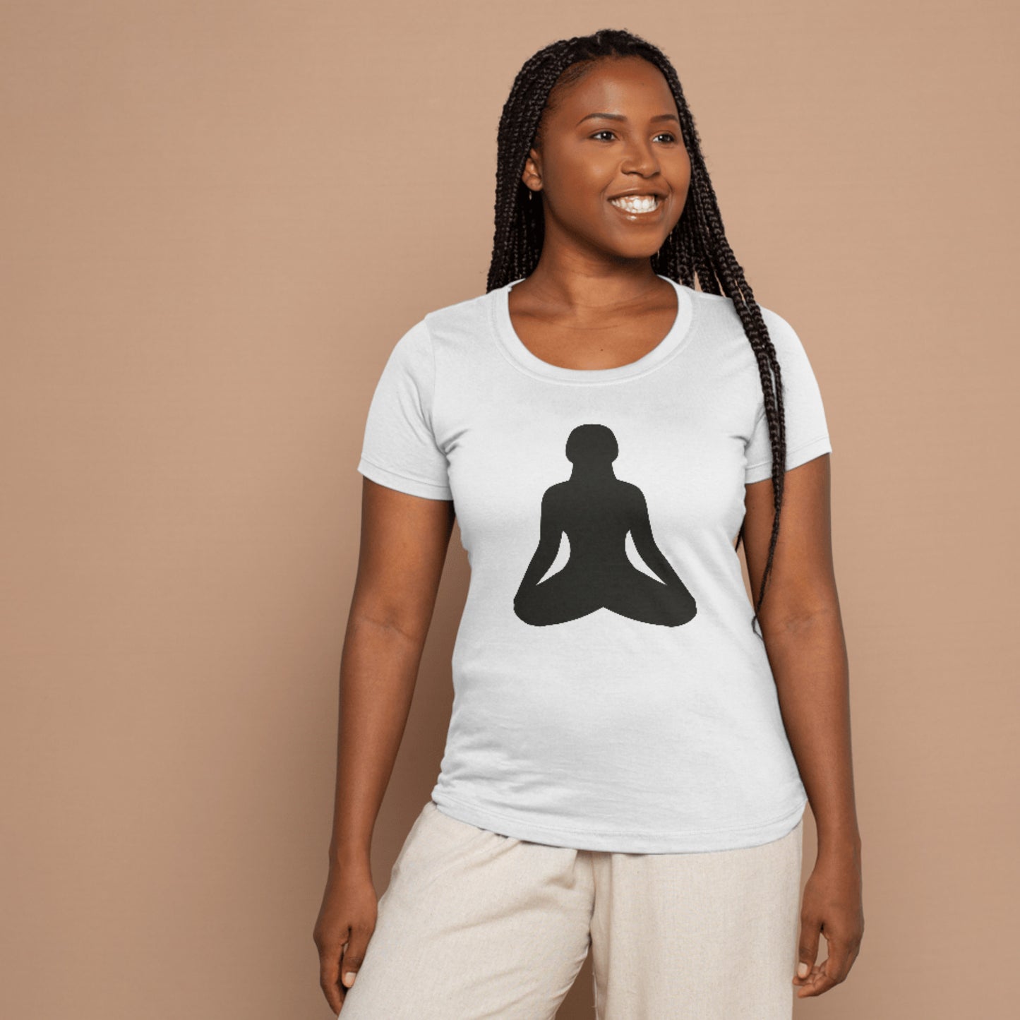 Yoga silhouette for creative crafting projects