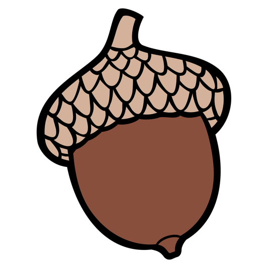Cute acorn vector design for cutting machines