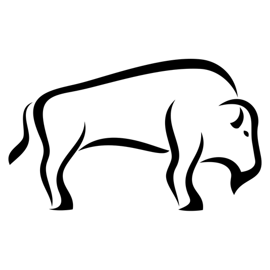 Stunning vector svg design of an American bison silhouette