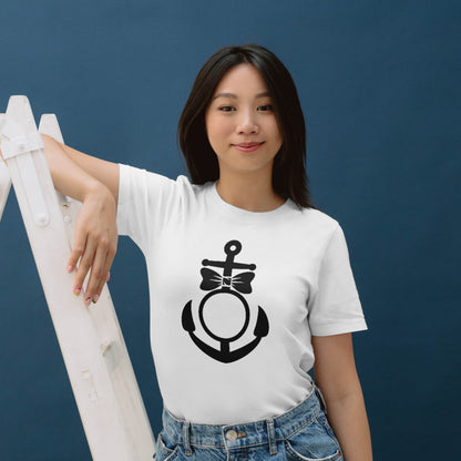 Unique anchor and bow monogram design for crafting projects