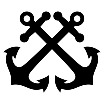 Elegant crossed anchors design for crafting projects
