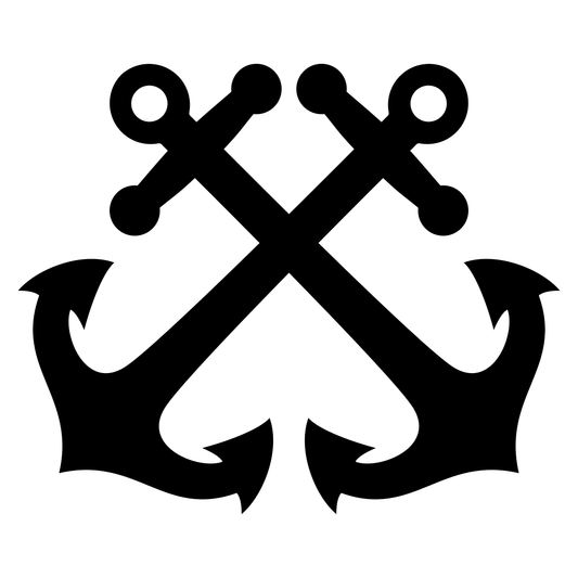 Elegant crossed anchors design for crafting projects