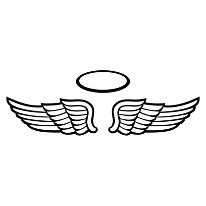 Elegant angel wings vector design for cutting machines
