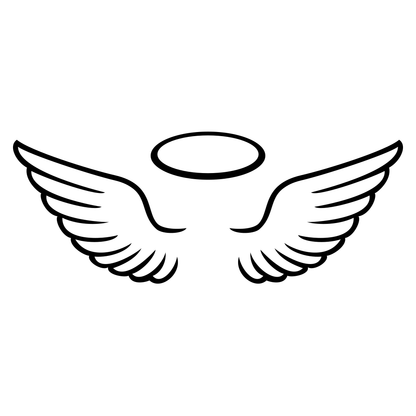 Elegant angel wings design for creative crafting projects