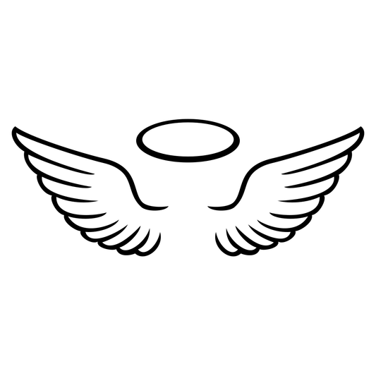 Elegant angel wings design for creative crafting projects