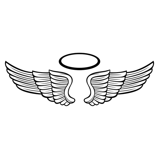 Layered angel wings vector design for crafting projects