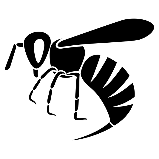 Fierce and bold angry bee vector design for crafts