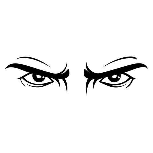 Layered vector design of an angry expression for crafting