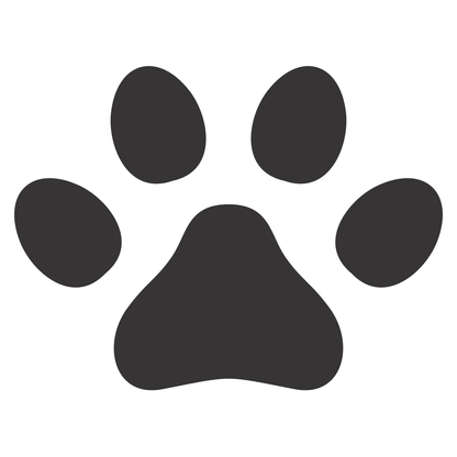 Creative black paw print design for cutting machines