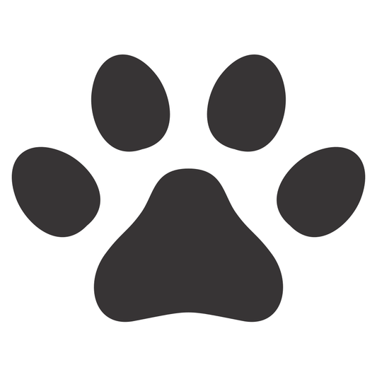 Creative black paw print design for cutting machines