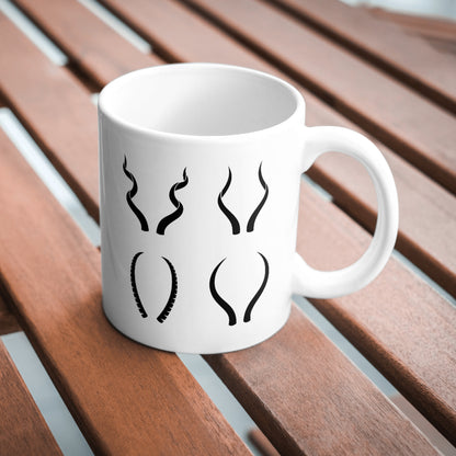 Creative antelope horn vector icons for cutting machines