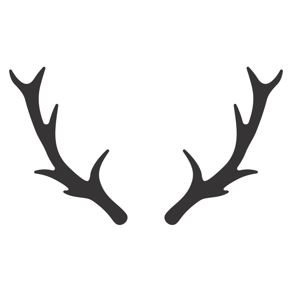 Unique deer antler silhouette design for crafting projects
