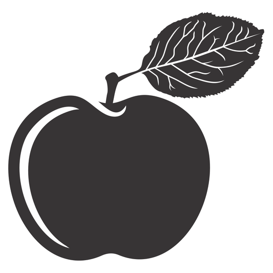 Stylish vector apple design for creative cutting projects