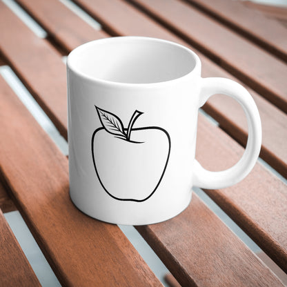 Stylish black and white apple vector for crafting projects