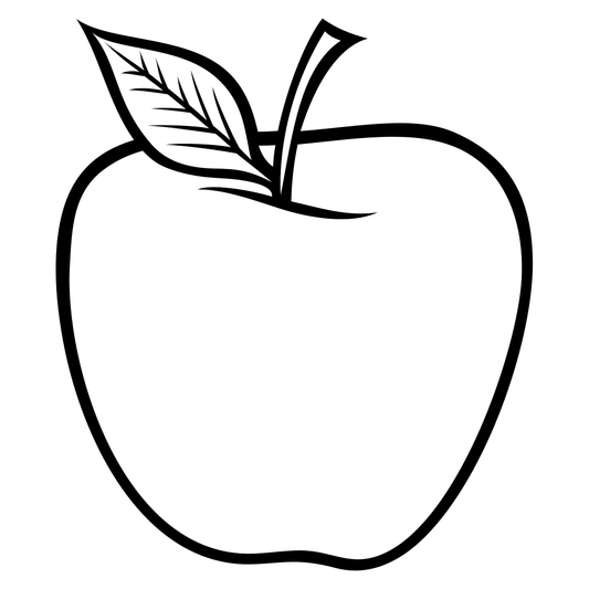 Stylish black and white apple vector for crafting projects