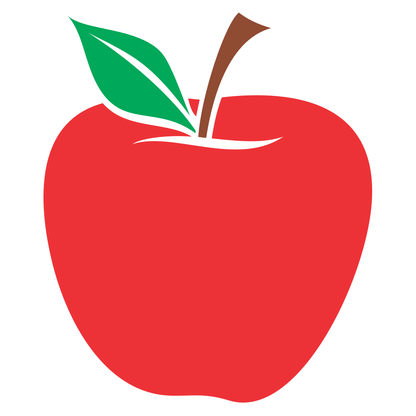 Vibrant red apple vector design for cutting projects