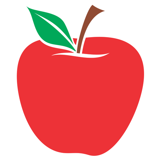 Vibrant red apple vector design for cutting projects