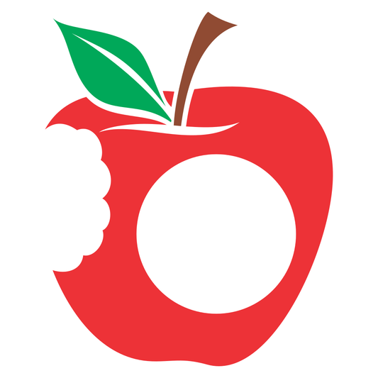 Creative red apple graphic design for cutting machines