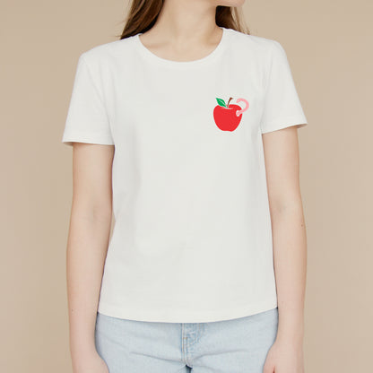 Creative vector design of an apple with a playful twist