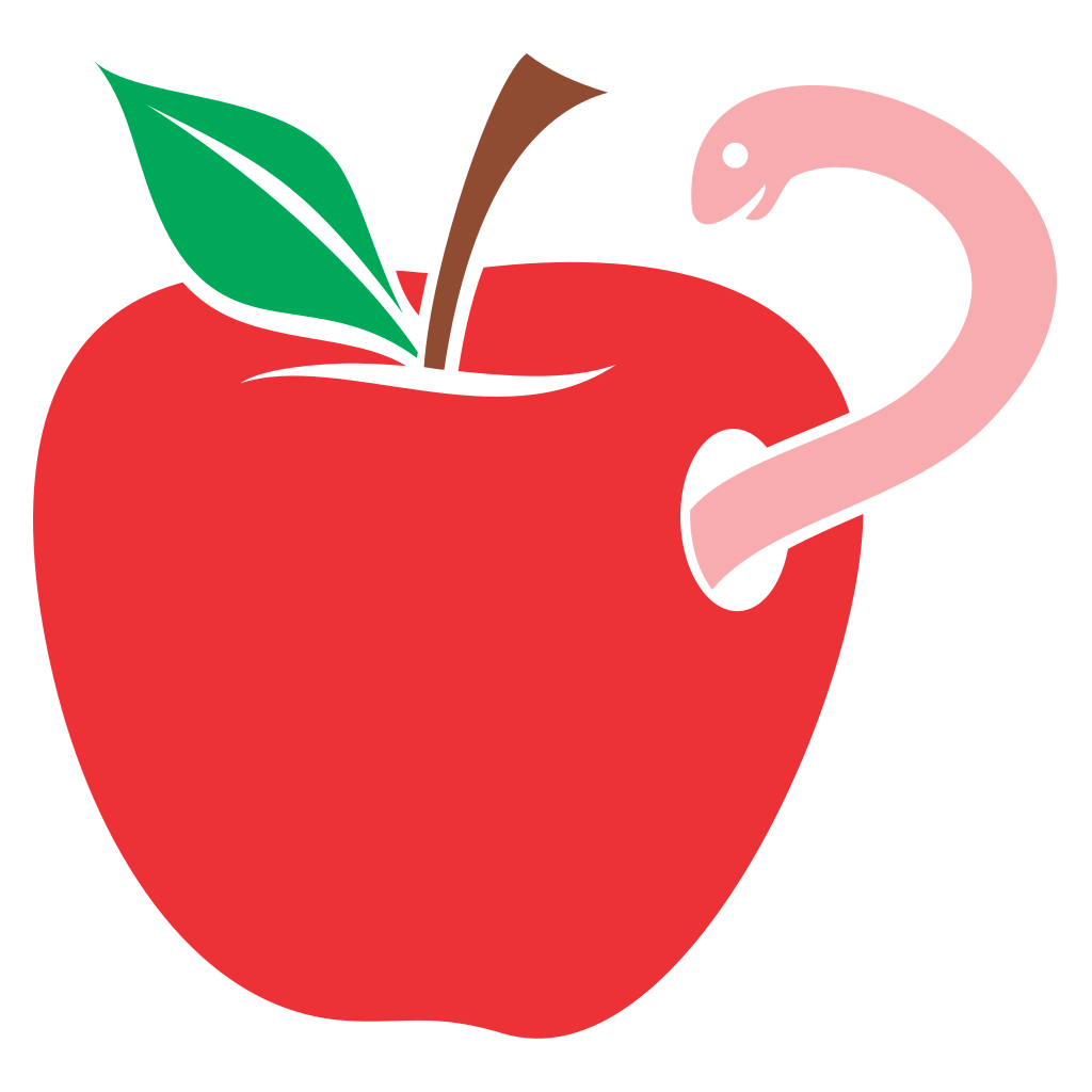 Creative vector design of an apple with a playful twist
