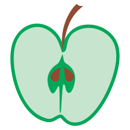 Creative green apple vector design for cutting machines
