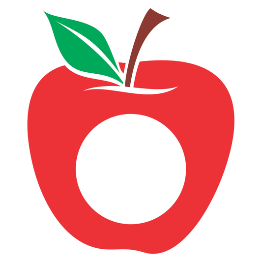Creative red apple vector design for cutting machines
