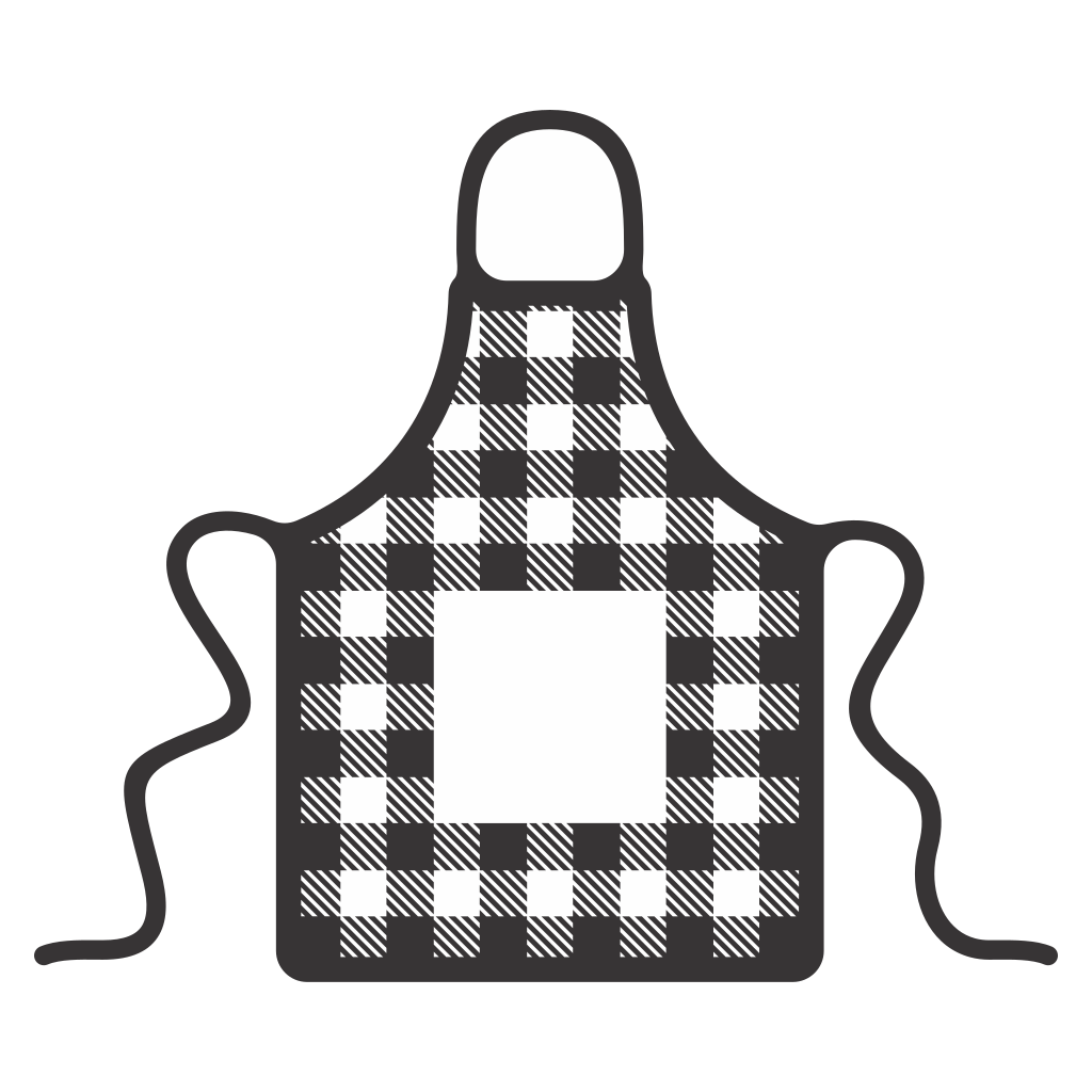 Classic plaid apron design for cutting machine projects