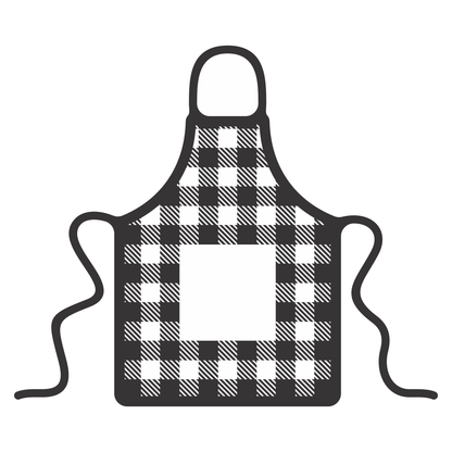 Classic plaid apron design for cutting machine projects