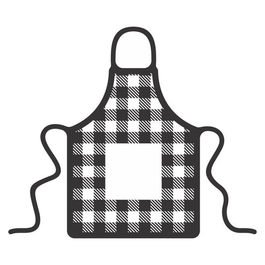 Classic plaid apron design for cutting machine projects