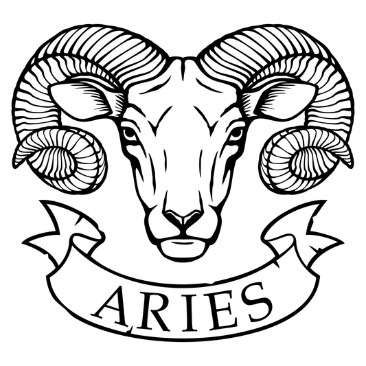 Stylish Aries zodiac design for creative crafting projects
