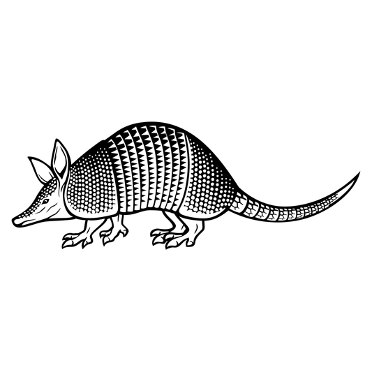 Stylish armadillo design for creative cutting projects