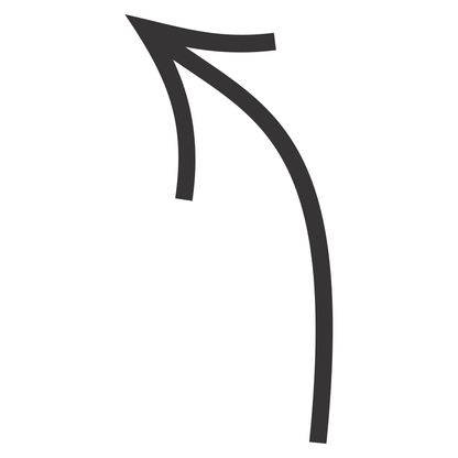 Curved arrow design for crafting and cutting creativity