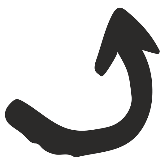 Handwritten arrow design suited for creative projects