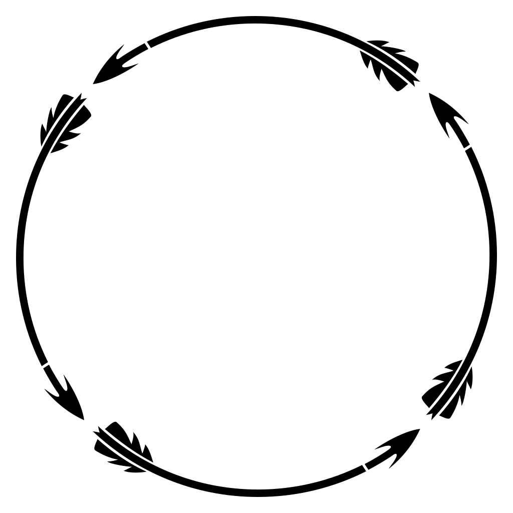 Stylish round arrow design for creative cutting projects