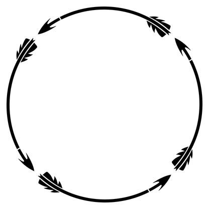 Stylish round arrow design for creative cutting projects