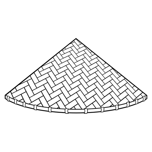 Crafting with elegance: Asian conical straw hat design for SVG