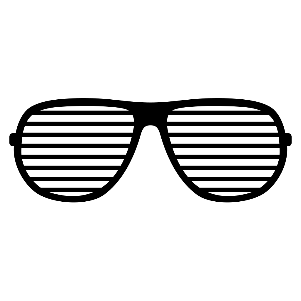 Fashionable aviator sunglasses vector design for crafting