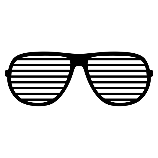 Fashionable aviator sunglasses vector design for crafting