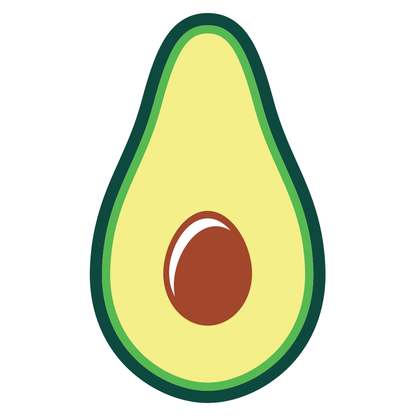 Stylish avocado design suitable for cutting machines