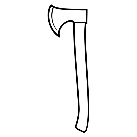 Creative vector graphic of a detailed axe design for crafting