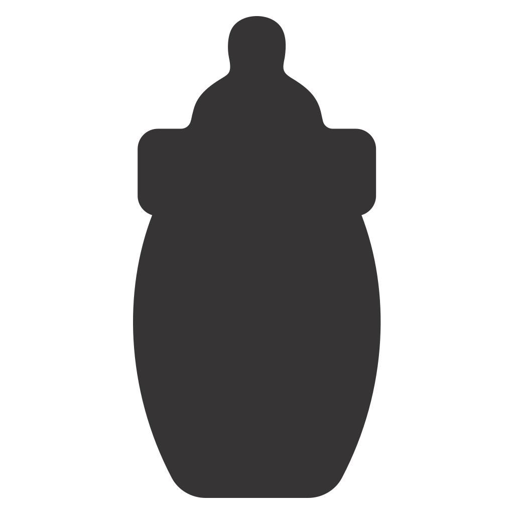 Creative silhouette of a baby bottle for crafting projects