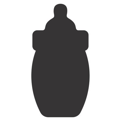 Creative silhouette of a baby bottle for crafting projects