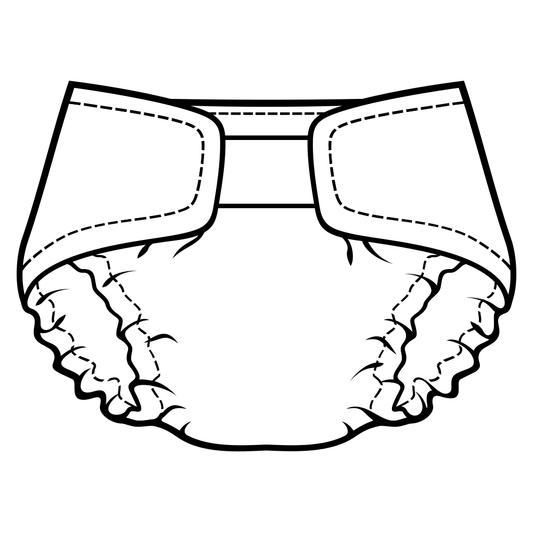 Creative black baby diaper vector for cutting machines