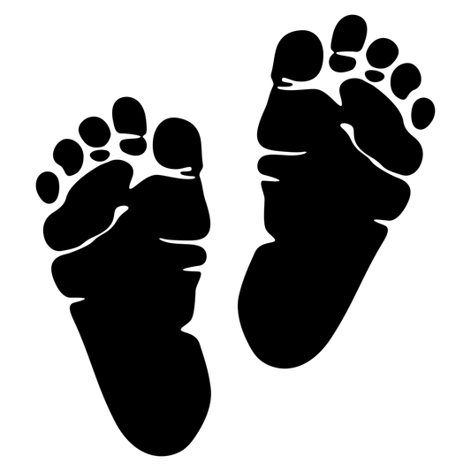 Charming baby foot vector design for crafting projects