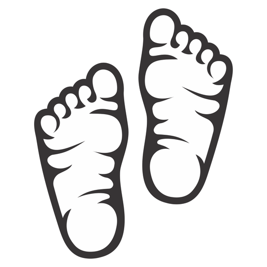 Creative vector feet design for cutting machines and crafts